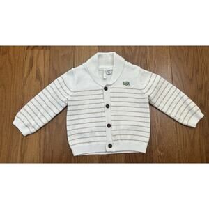 Janie and Jack Boys Striped Shawl Collar Cardigan 12-18 Months Button Front